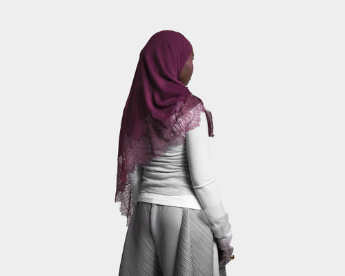 Dentelle Scarf Prune